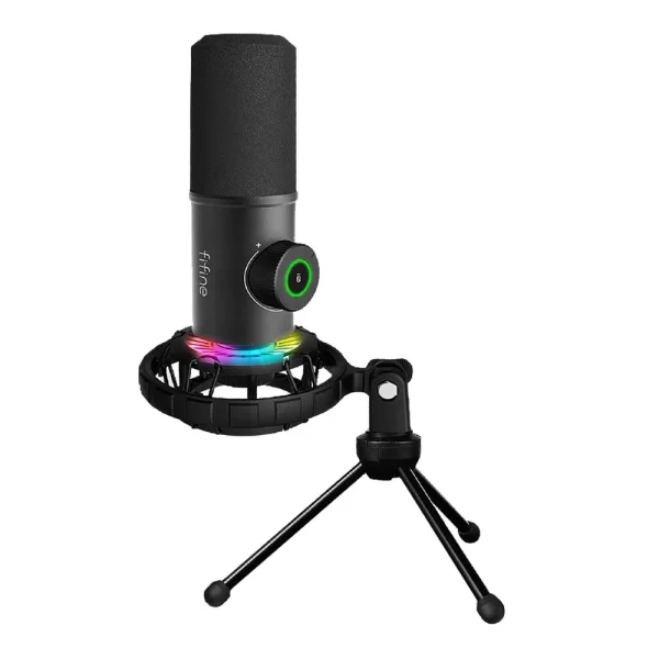 FIFINE K658 USB Dynamic Cardioid Podcast Microphone With A Live Monitoring, Gain Control, Mute Button - Image 2