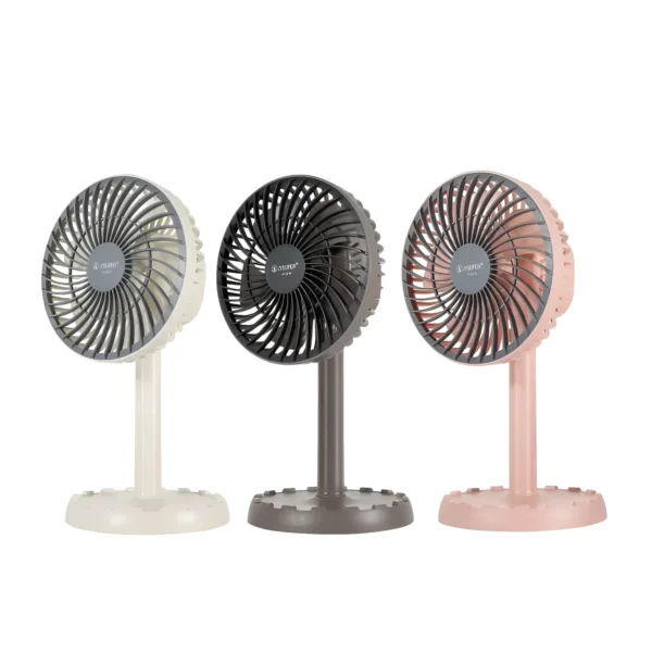 JYSUPER JY-2218 AC/DC Rechargeable 4000mAh Mini Desk Fan –MultiColor